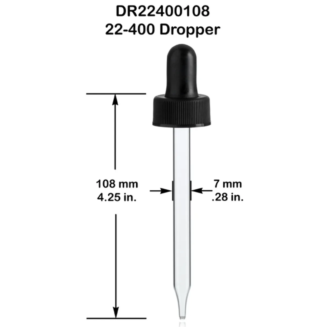 Discount Vials 22-400 PP Dropper | 12 Pack> Droppers