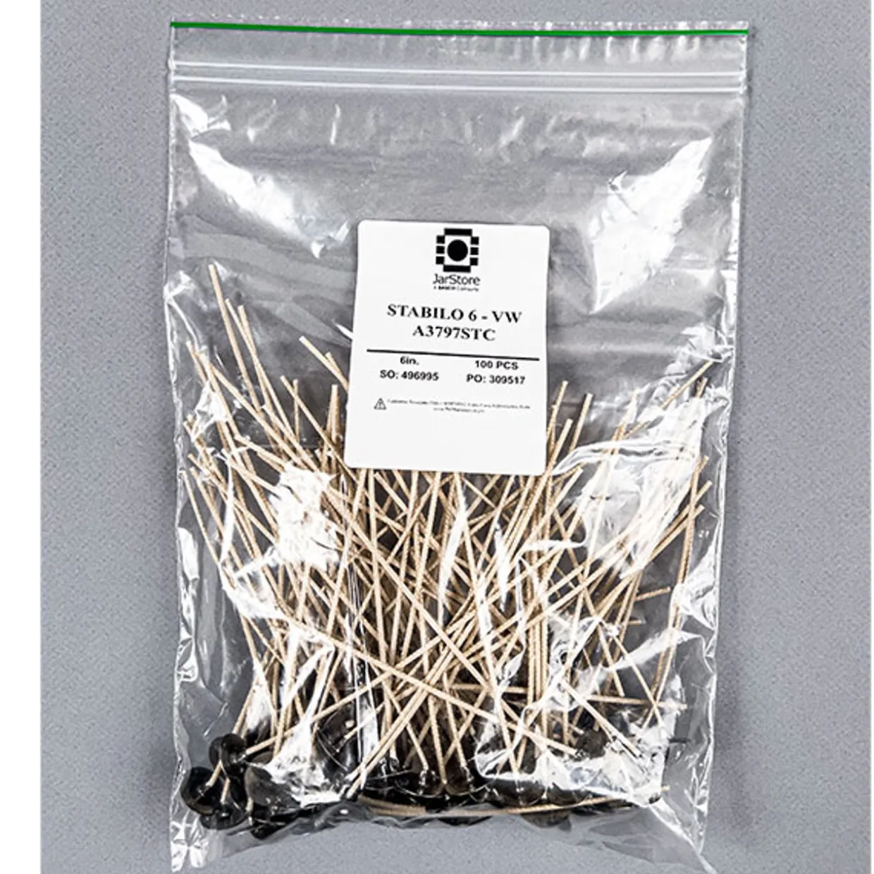 Jar Store CD-6 6" Pre-tabbed Wick | 100 Pack> Candle Wicks