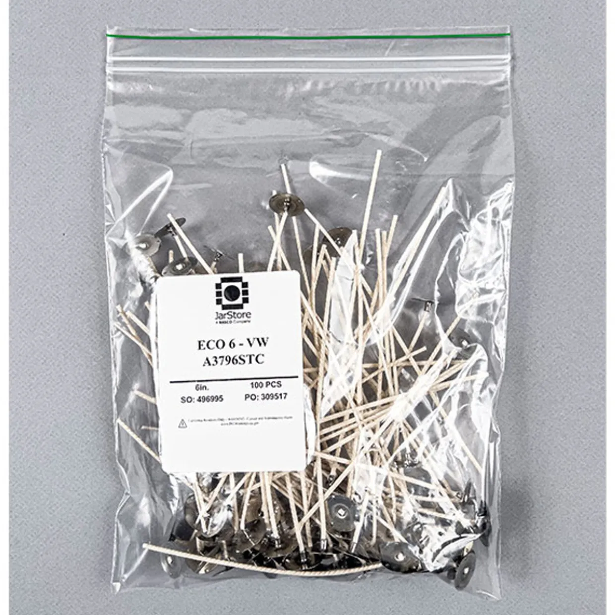 Jar Store ECO-6 6" Pre-tabbed Wick | 100 Pack> Candle Wicks