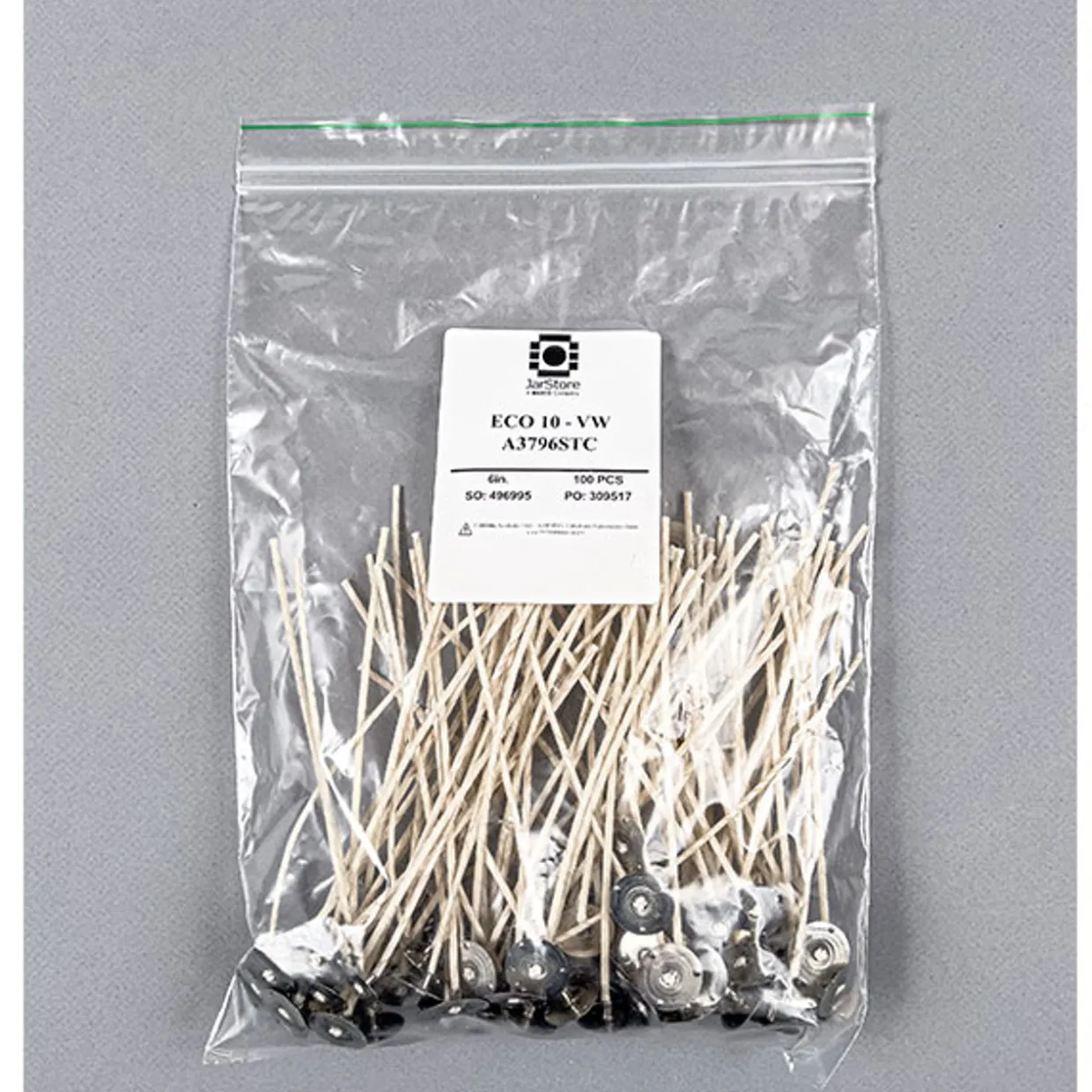 Jar Store ECO-10 6" Pre-tabbed Wick | 100 Pack> Candle Wicks