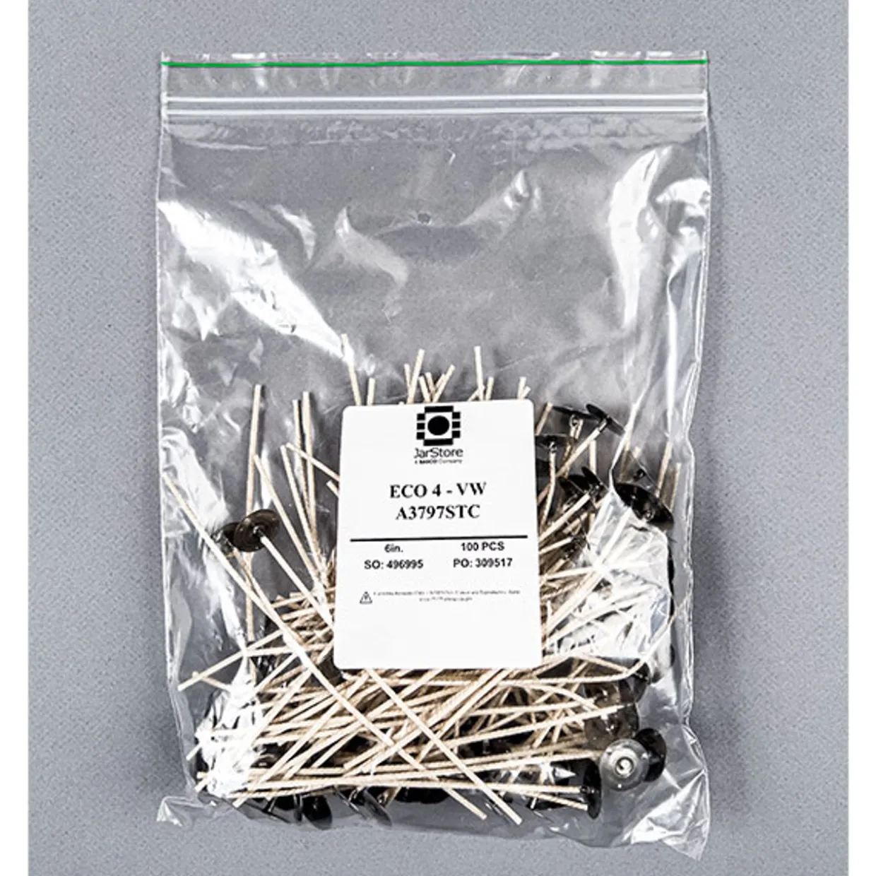 Jar Store ECO-4 6" Pre-tabbed Wick | 100 Pack> Candle Wicks