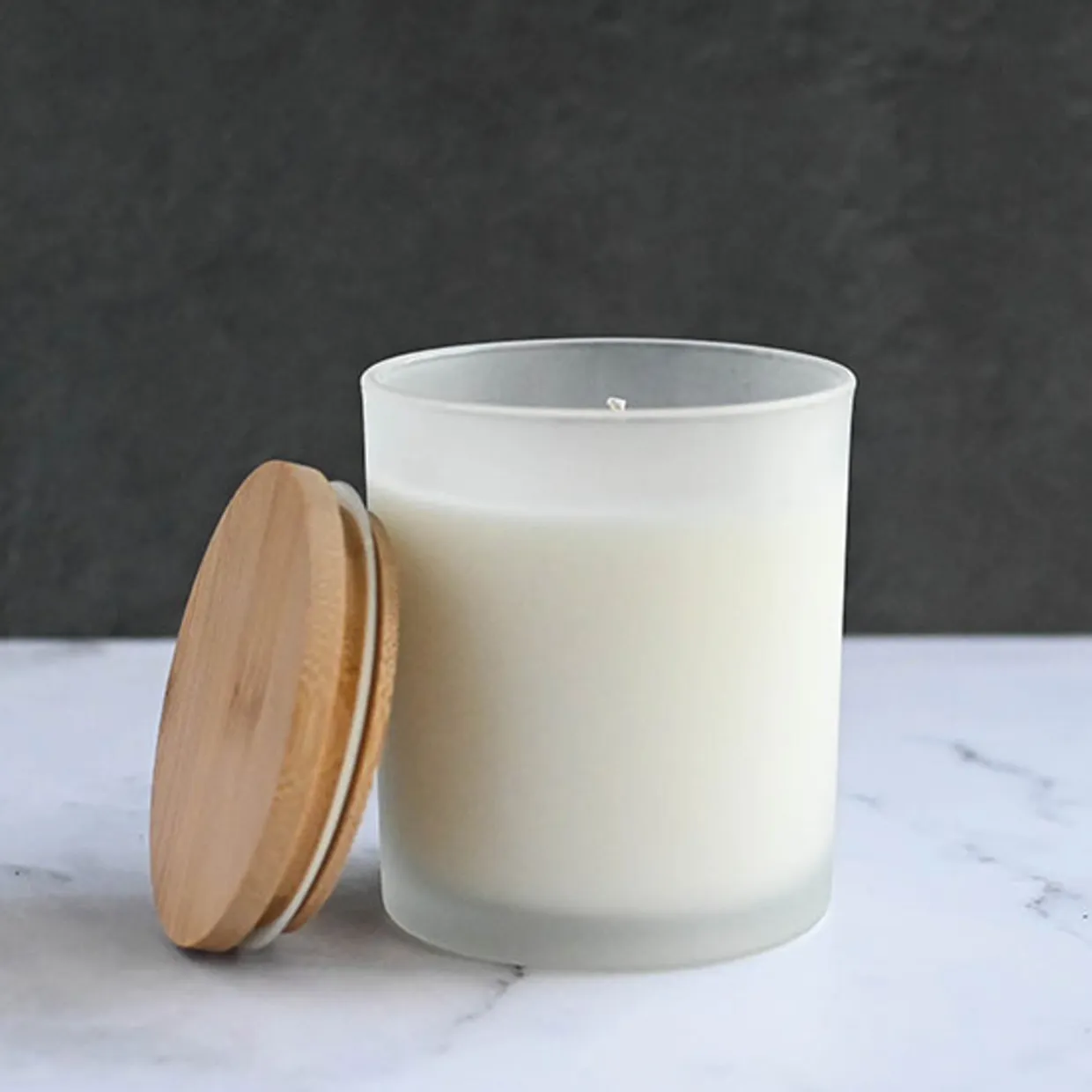 Jar Store Colored Candle Jar 14.5 Oz With Bamboo Lid | 12 Pack> Candle Jars With Lids | Cylinder Candle Jars