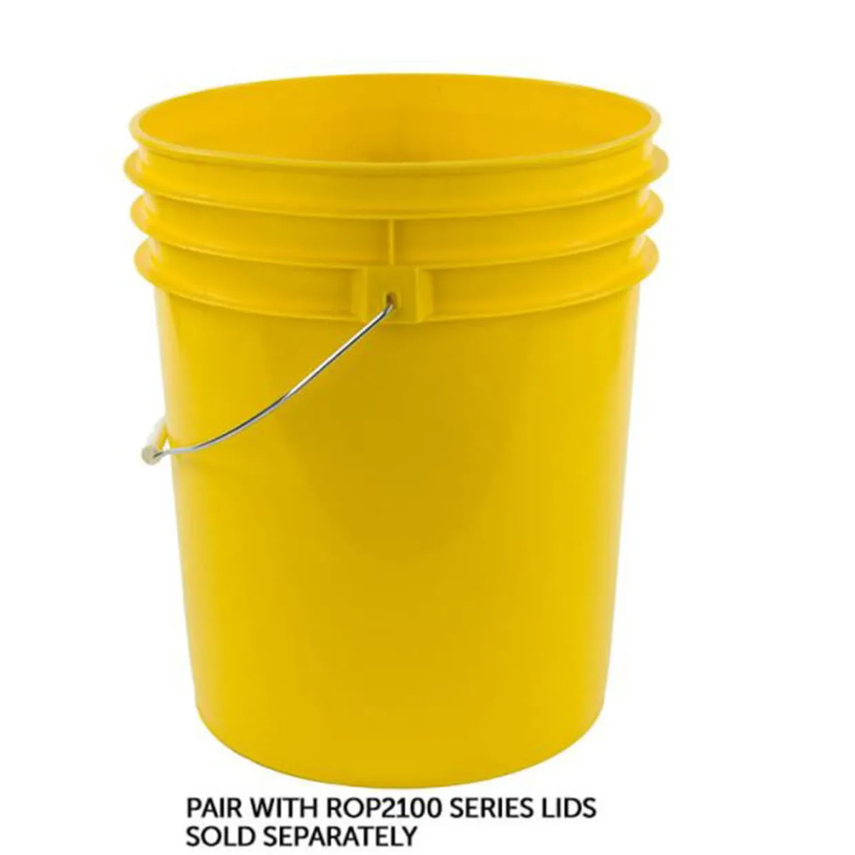 BASCO 5 Gallon RightPail" Yellow HDPE Bucket With Handle> Honey Jars And Bottles