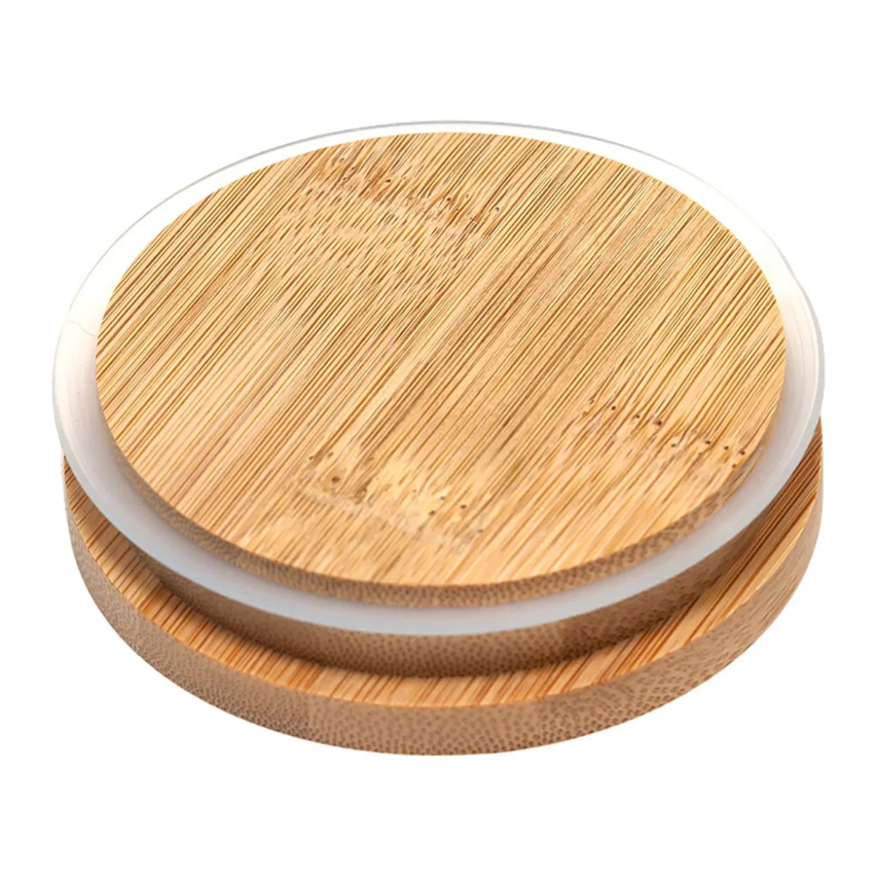 Jar Store Large Bamboo Lid | 12 Pack> Wood Lids