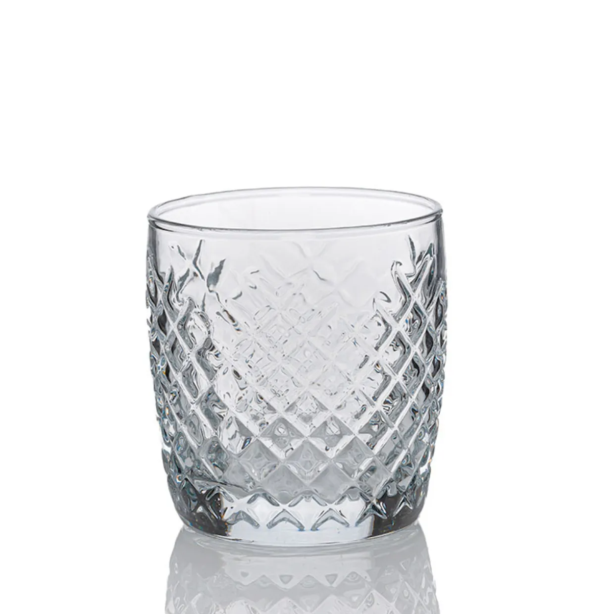 Anchor Hocking 9 Oz. Anchor Cross-Hatch Rocks Glass | 12 Pack> Beverage | Unique Candle Vessels