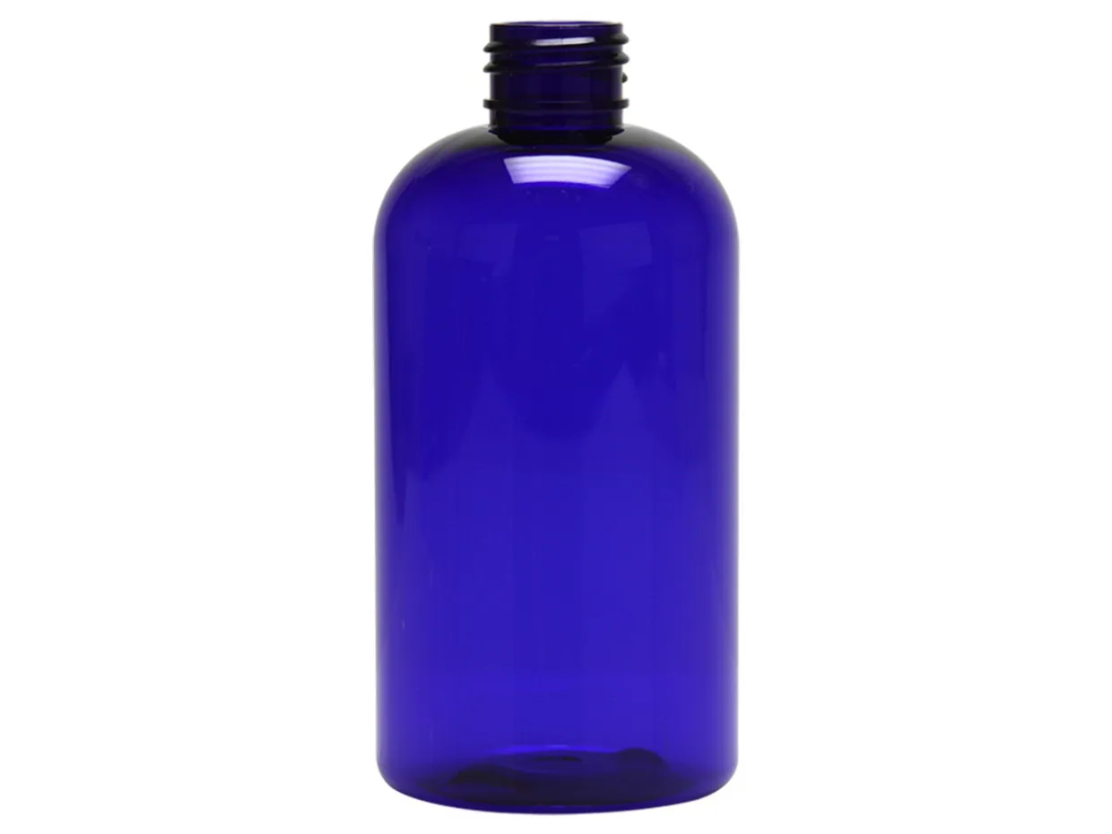 Jar Store 8 Oz Blue PET Boston Round 24-410 | 36 Pack> Plastic Bottles