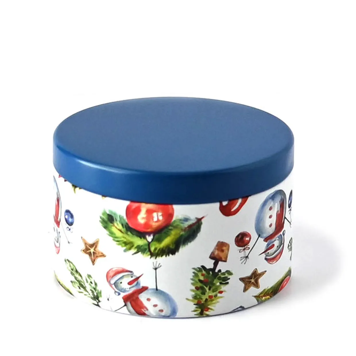 Jar Store 8 Oz Holiday Decorated Candle Tin | 12 Pack> Candle Jars With Lids | Candle Tins By Size