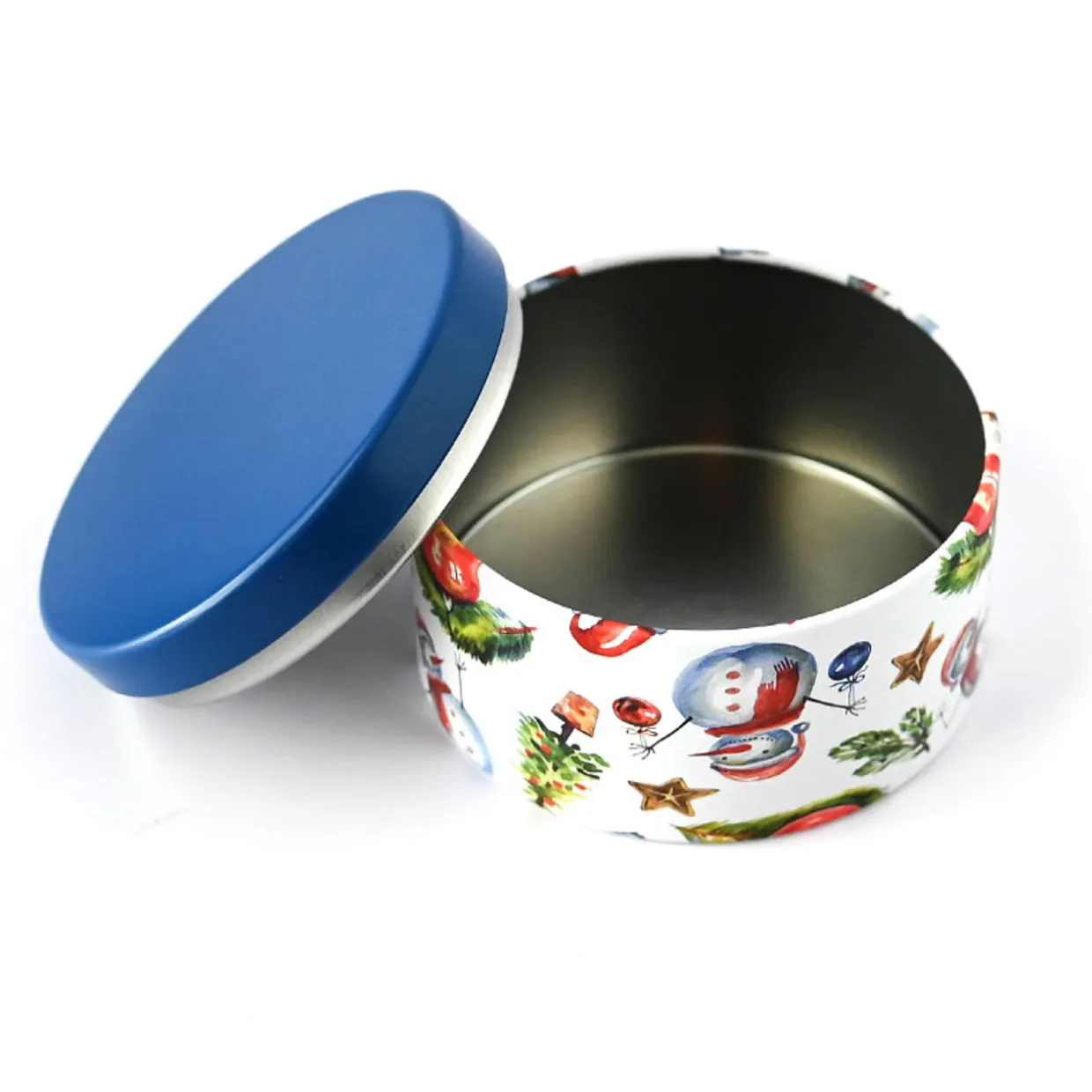 Jar Store 8 Oz Holiday Decorated Candle Tin | 12 Pack> Candle Jars With Lids | Candle Tins By Size