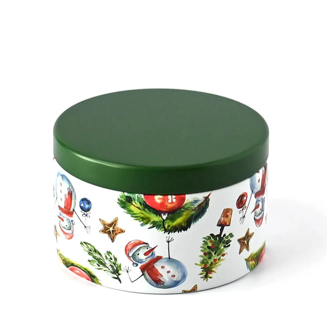 Jar Store 8 Oz Holiday Decorated Candle Tin | 12 Pack> Candle Jars With Lids | Candle Tins By Size