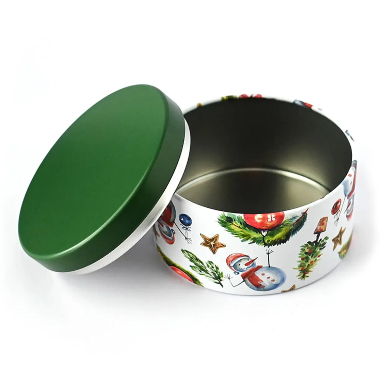 Jar Store 8 Oz Holiday Decorated Candle Tin | 12 Pack> Candle Jars With Lids | Candle Tins By Size