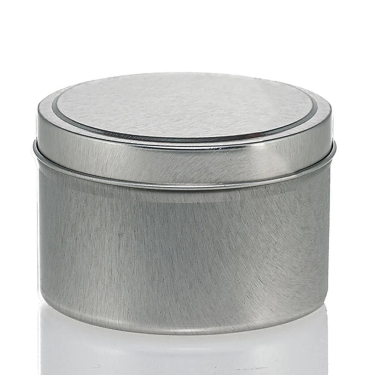 Jar Store 8 Oz Candle Tin With Feet | 12 Pack> Candle Jars With Lids | Candle Tins By Size