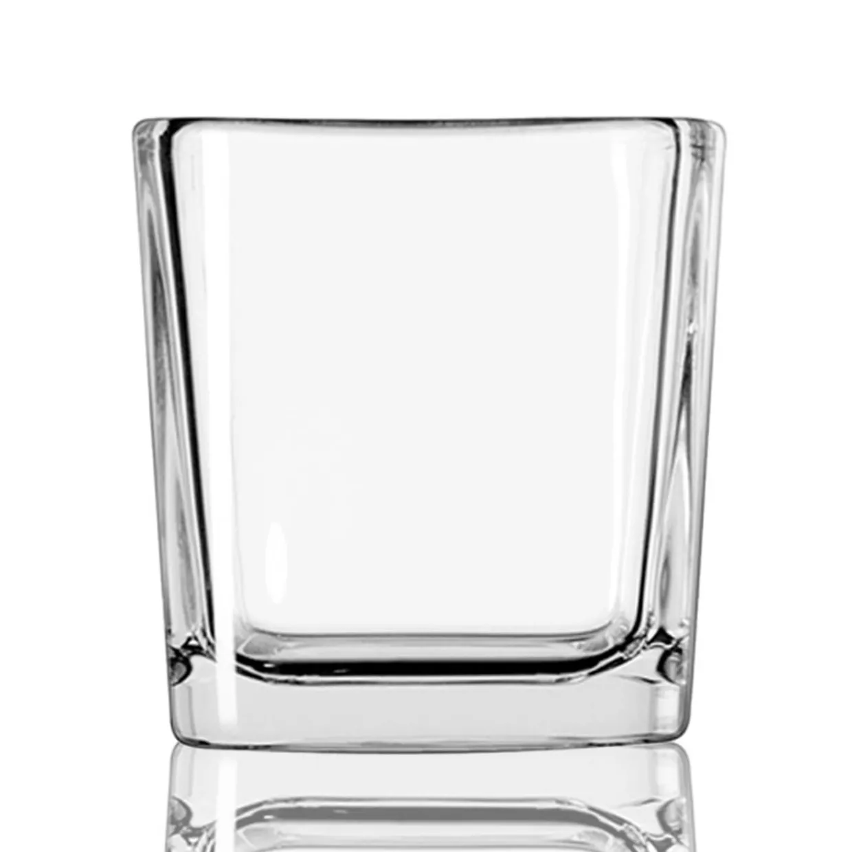 Libbey 14 Oz. Cube Votive | 12 Pack> Glass Candle Jars By Size | Square Candle Jars