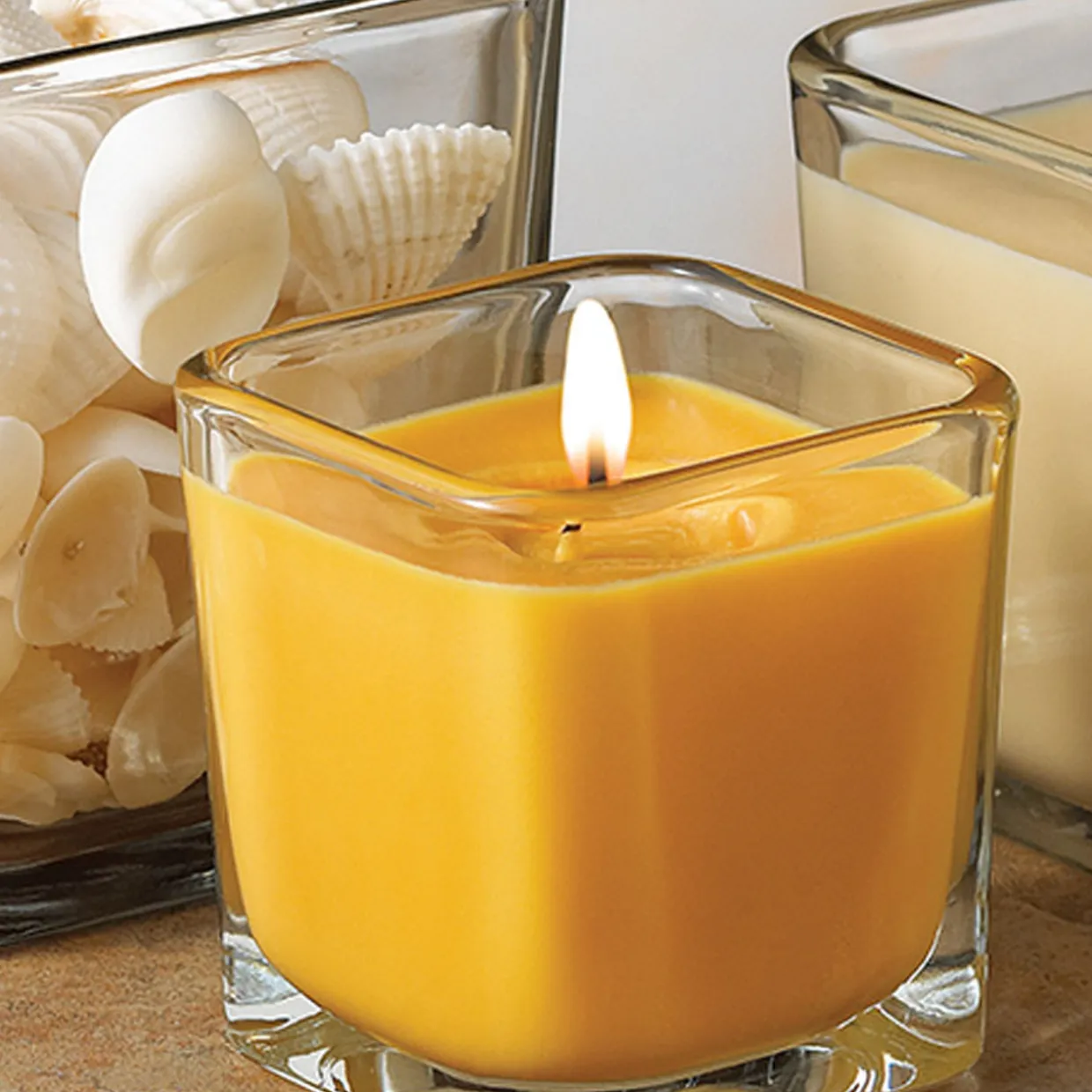 Libbey 7.5 Oz. Cube Votive | 12 Pack> Glass Candle Jars By Size | Square Candle Jars