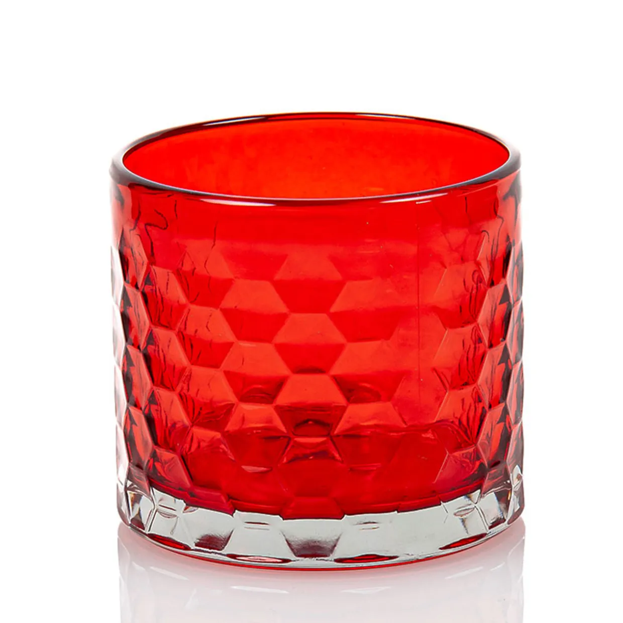 Libbey 18 Oz 3 Wick Hexagon Pattern Candle Jar | 12 Pack> Glass Candle Jars By Size | Libbey Candle Jars