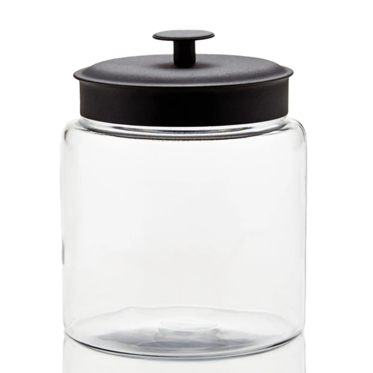 Anchor Hocking 3 Quart Anchor Mini Montana Jar With Black Metal Cover | 2 Pack> Bath Salt Jars And Bottles | Small