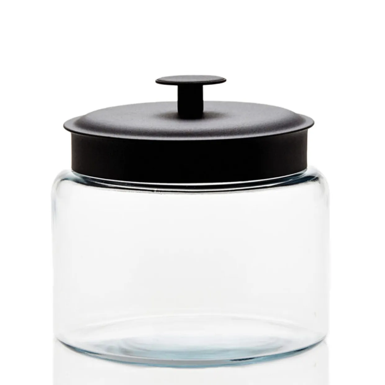 Anchor Hocking 2 Quart Anchor Mini Montana Jar With Black Metal Cover | 2 Pack> Bath Salt Jars And Bottles | Medium