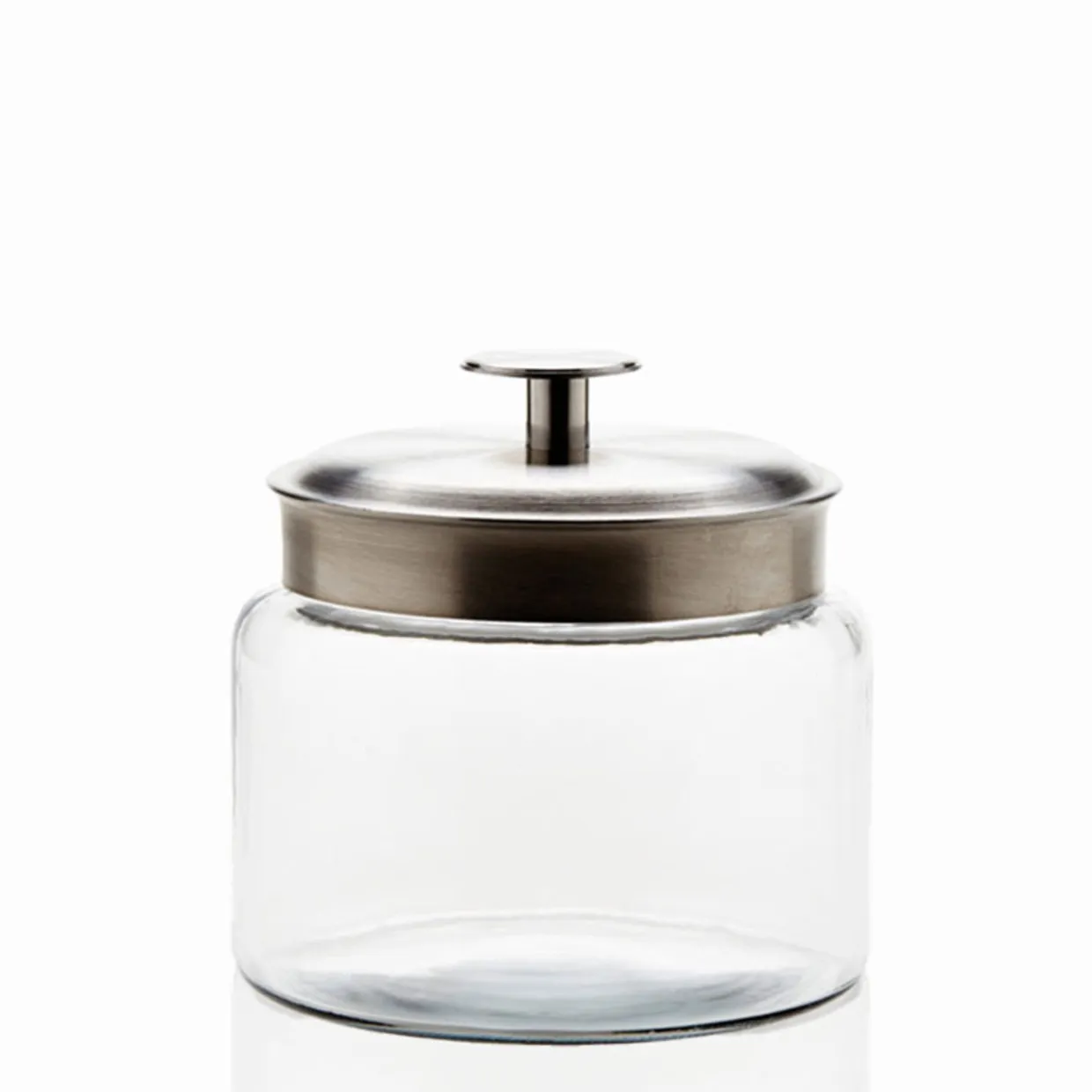Anchor Hocking 1 1/2 Quart Anchor Mini Montana Jar With Silver Metal Cover | 4 Pack> Small | Montana Jars