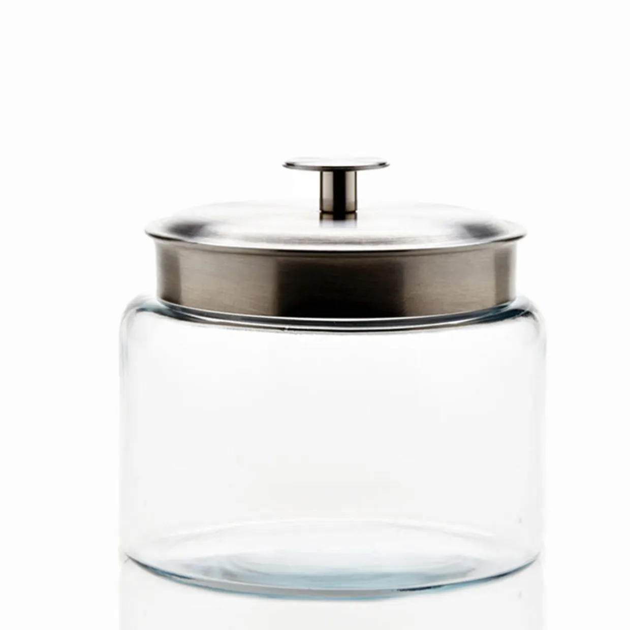 Anchor Hocking 2 Quart Anchor Mini Montana Jar With Silver Metal Cover | 2 Pack> Montana Jars | Bath Salt Jars And Bottles