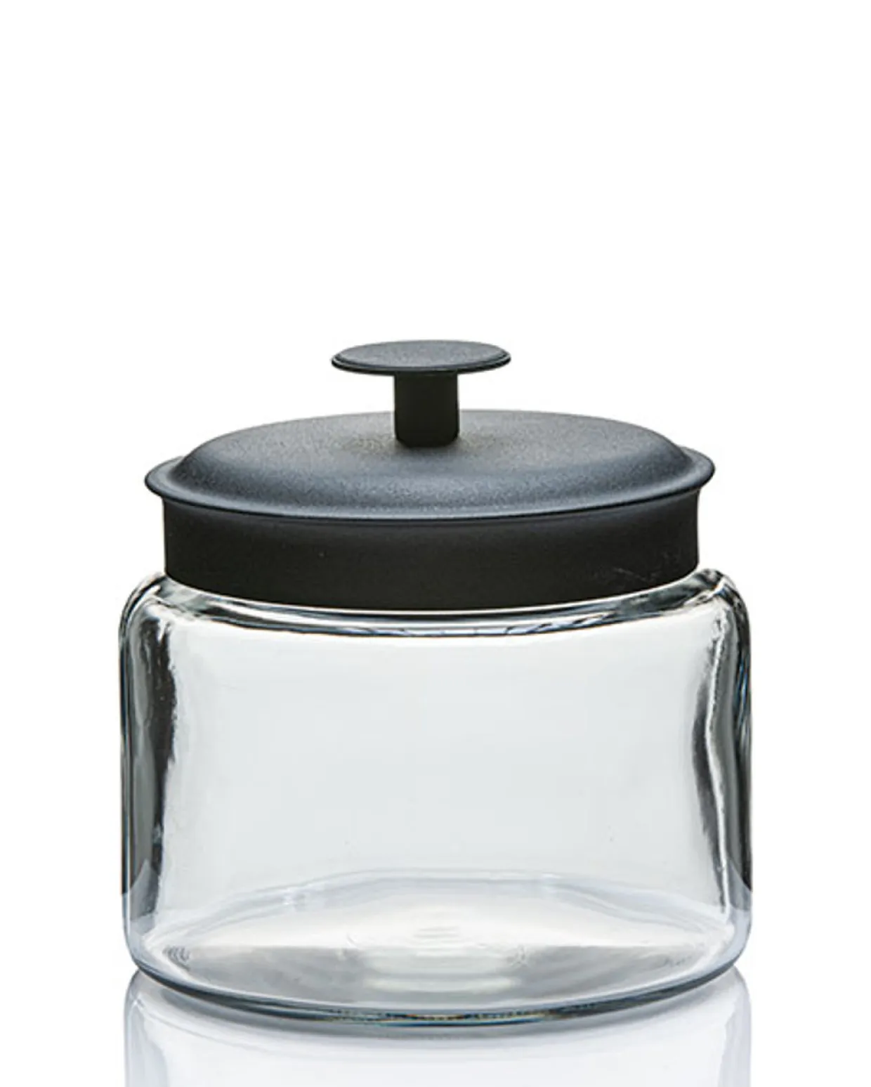 Anchor Hocking 1 1/2 Quart Anchor Montana Jar With Black Metal Cover | 4 Pack> Montana Jars