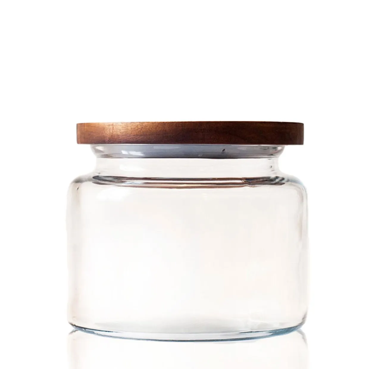 Anchor Hocking 2 Quart Modern Montana Jar With Wooden Acacia Lid | 2 Pack> Bath Salt Jars And Bottles | Medium