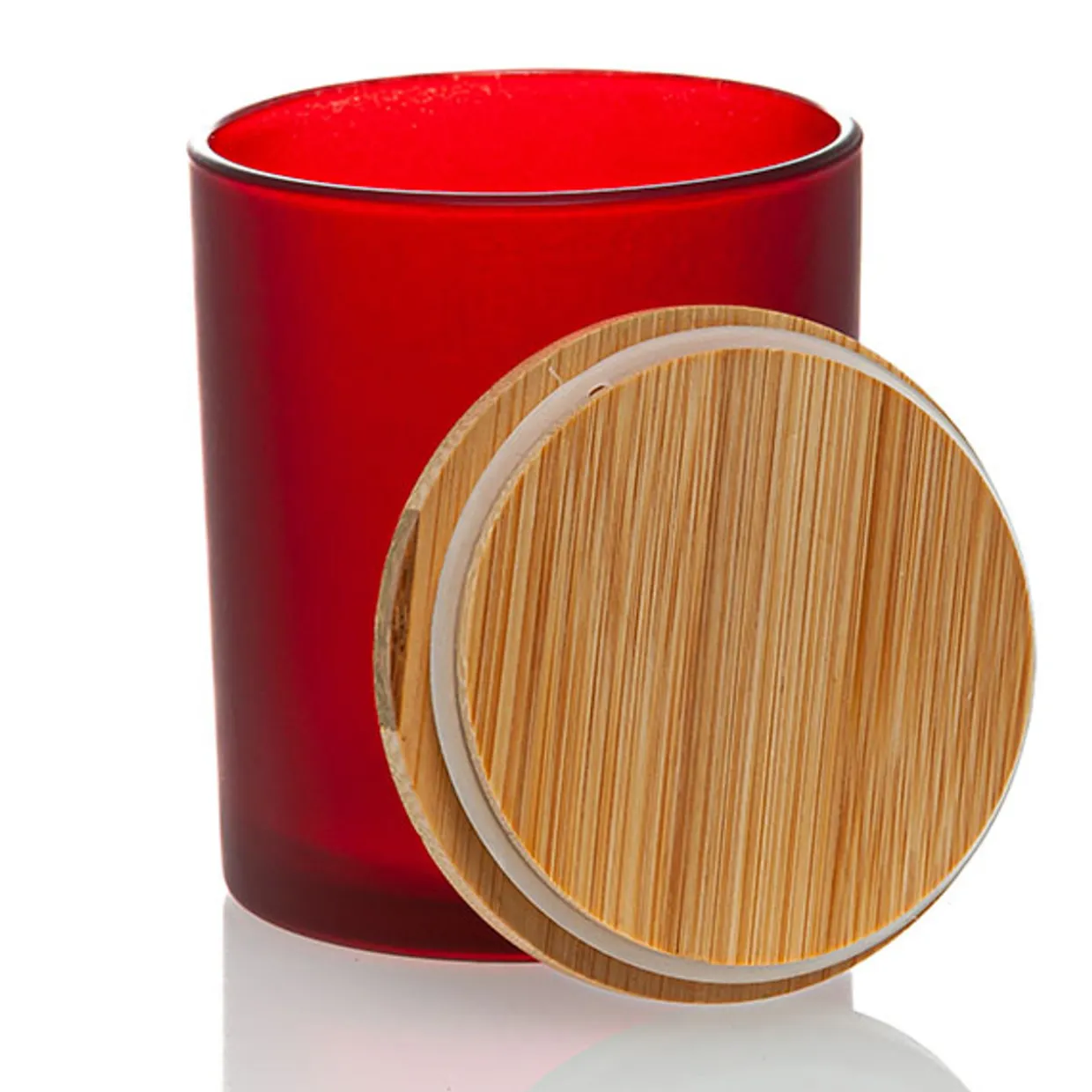 Jar Store Colo Candle Jar - 14.5 Oz With Bamboo Lid | 12 Pack> Candle Jars With Lids | Glass Candle Jars By Size