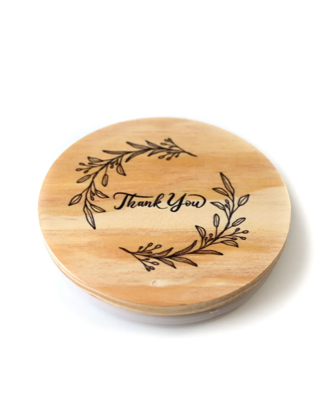 Jar Store Thank You Wood Lid | 12 Pack> Wood Lids