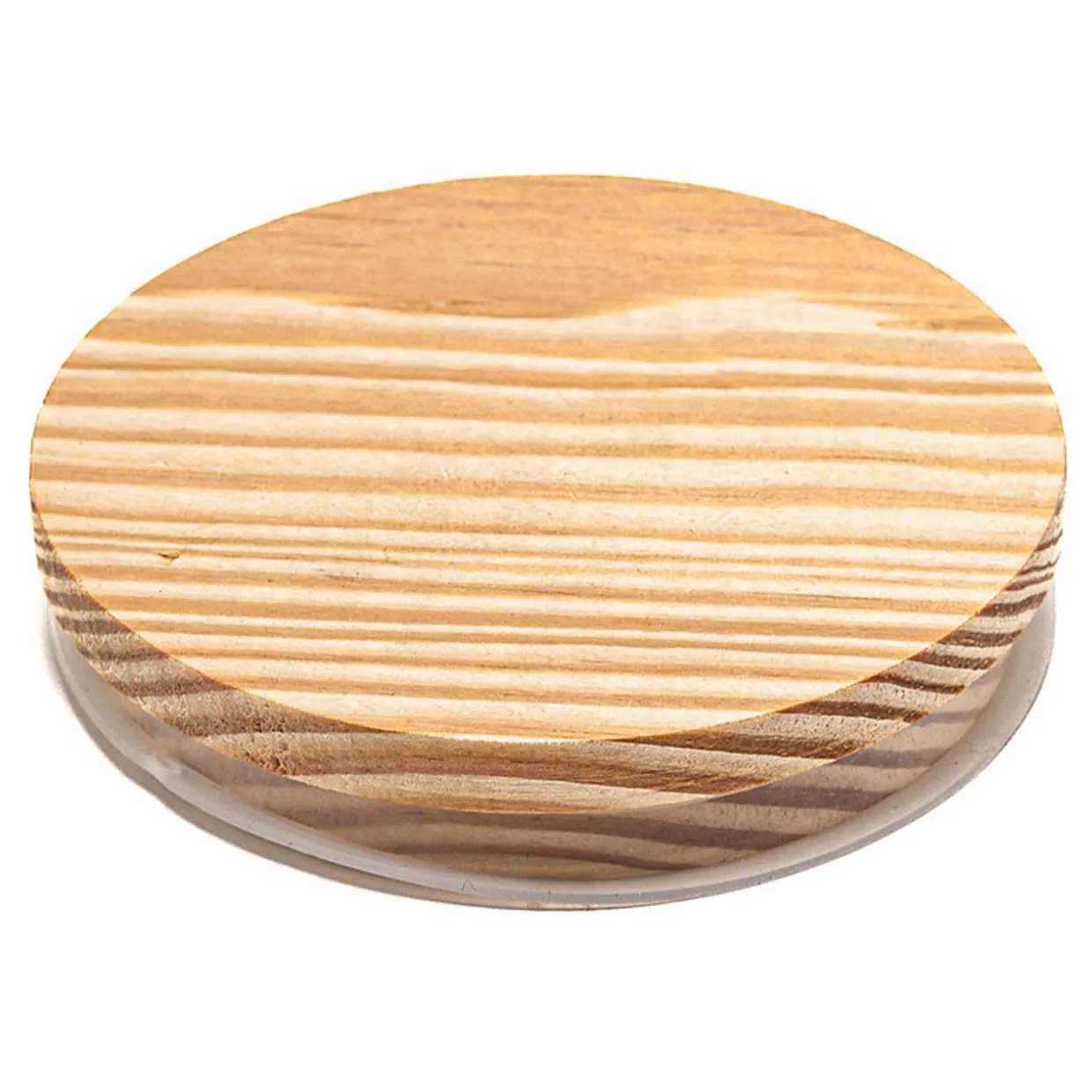 Jar Store 3 Wick Pine Candle Lid 4 Inch | 12 Pack> Wood Lids